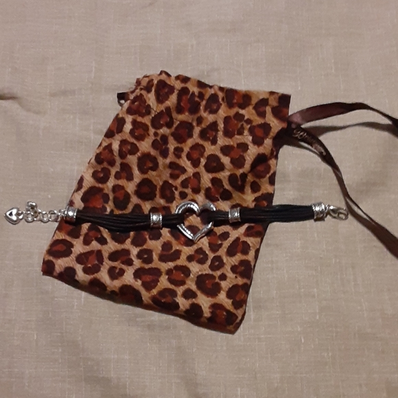 Brighton heart bracelet with drawstring pouch - Picture 1 of 3